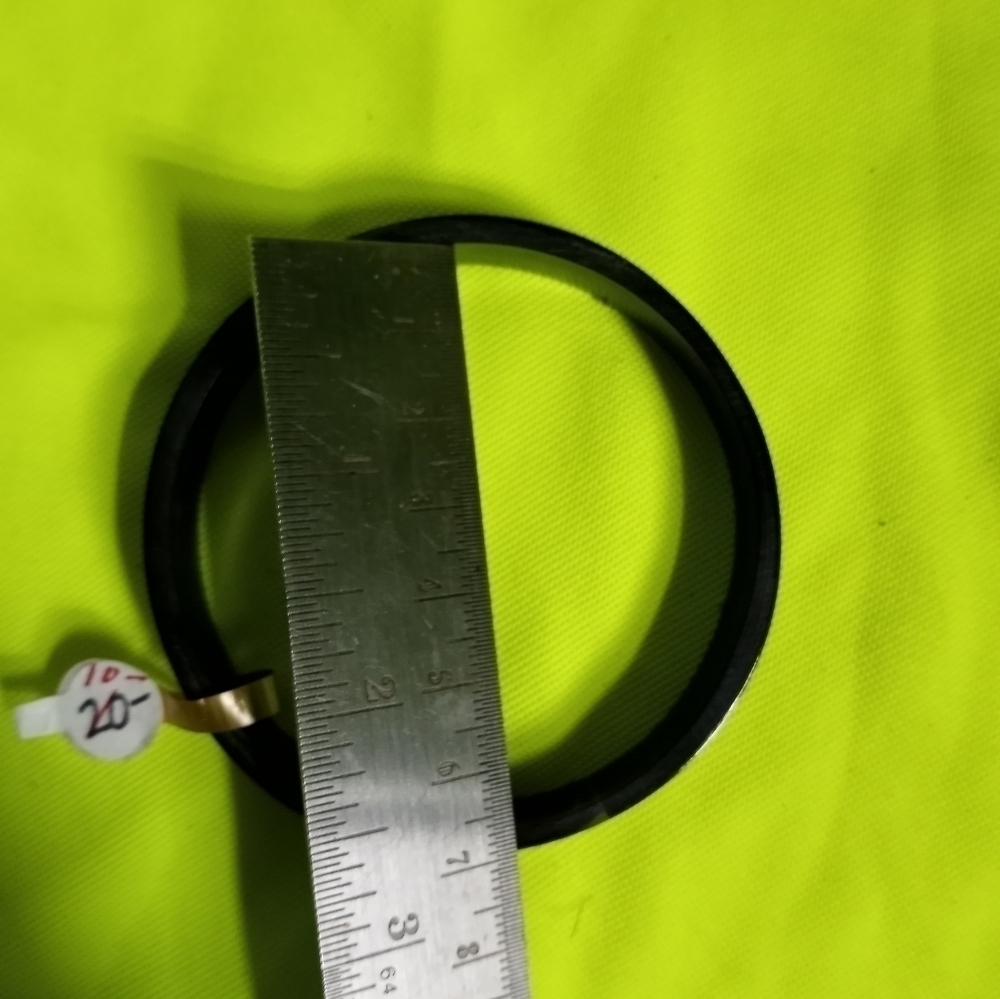 Black gray solid Bangle bracelet - Picture 4 of 6
